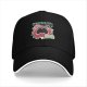 Black baseball cap with tomato power-up snack graphic