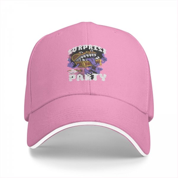 Surprise Party Monster Chest Graphic Black Baseball Cap