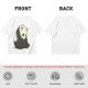 Olive T-shirt with Sad Sitting Panda Graphic Print
