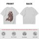 Olive T-Shirt With Raccoon In Santa Hat Holding Mug Print