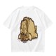 Olive Green T-Shirt With Cartoon Droopy Pug Graphic Print