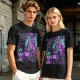 Attack on Titan Anime Villains Neon Graphic T-Shirt
