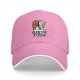 Black Baseball Cap with Argyle Pizza Cartoon Logo
