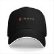 Black Baseball Cap With Grill And Burger Graphic Design