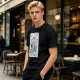 Olive T-Shirt With The Wizard Tarot Card Style Graphic Print