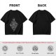 Olive T-Shirt With Four Animal Crest Graphic Design