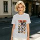 Olive T-Shirt With Sushi Cats Graphic Print