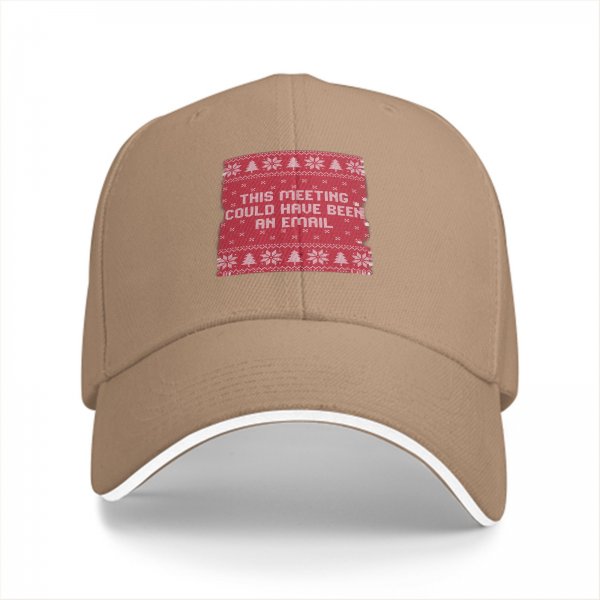 Black Baseball Cap With 'This Meeting Could Have Been An Email' Christmas Print