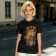 Olive T-shirt with Monster Burger and Japanese Graphic Print