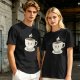Olive Green T-Shirt With Cute Smiling Steaming Coffee Cup Print