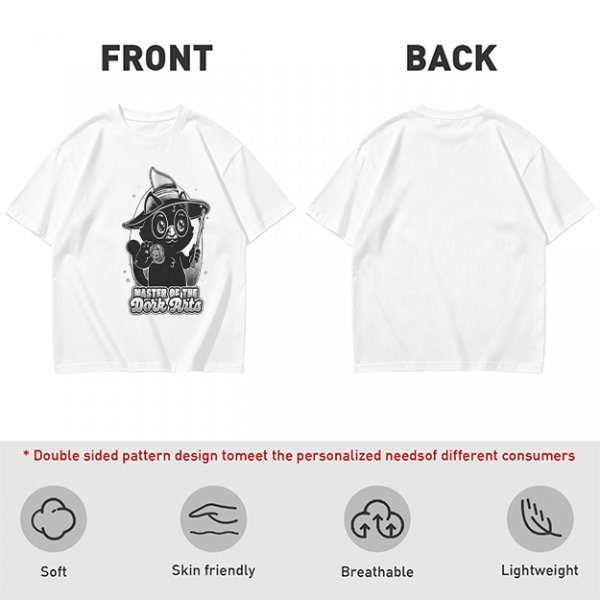 Olive T-Shirt with Black Cat Wizard 'Master of the Dork Arts' Print