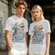 Olive Dungeons & Dinosaurs Graphic T-Shirt with Fantasy Dinosaur Art