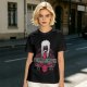 Olive graphic tee with dark fantasy character and tour print