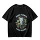 Olive T-shirt with 'More Plants Less People' Cat and Succulent Print