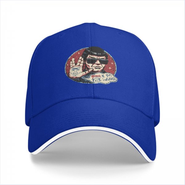 Black baseball cap with Spock graphic and 'Spock to the Wind' print