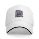 Black Baseball Cap With Graffiti Style Action Character Print