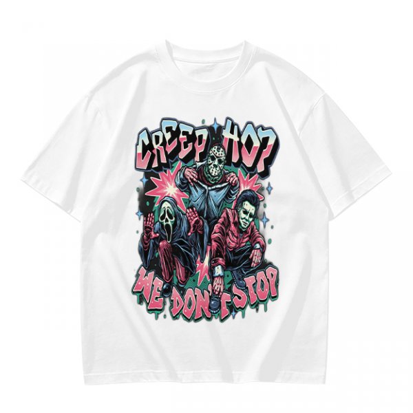 Creep Hop We Don't Stop Horror Character Graphic T-Shirt