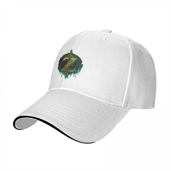Black Baseball Cap With Zelda Tears Of The Kingdom Inspired Print