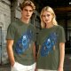 Olive T-Shirt With Cookie Monster Space Galaxy Cookie Print
