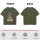Olive T-Shirt With Grumpy Bear Holding Coffee Mug And 'NOPE' Print