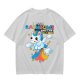 Olive t-shirt with playful unicorn rainbow poop and glitter fart graphic