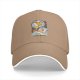 Black baseball cap with sleeping dreamer graphic print
