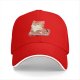 Black Baseball Cap with Cute Orange Tabby Cat Feline Fabulous Print