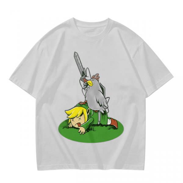 Legend of Zelda Cucco Defeats Link Graphic T-Shirt