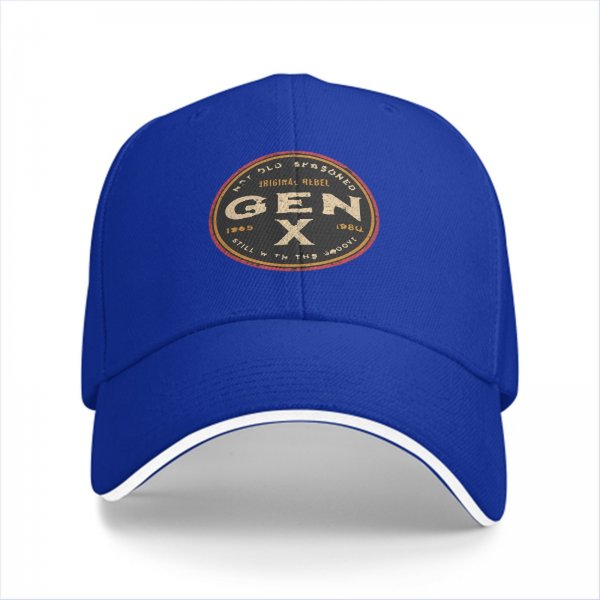 Black Baseball Cap With Gen X Original Rebel Vintage Badge