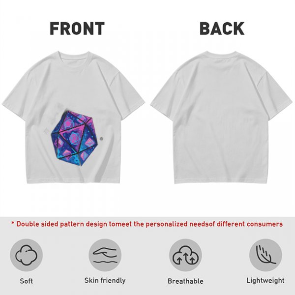 Olive T-Shirt With Galaxy D20 Dice Graphic