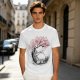 Olive T-shirt with Totoro and Cherry Blossom Tree Art Print