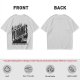 Olive green graphic t-shirt with 'Greetings from Yo Mama's House' print