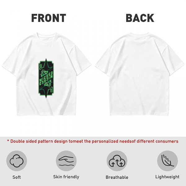Olive Green T-Shirt With Wicked Witch Graphic Print