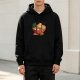 Black Hoodie With Cute Ramen Bowl Graphic Design