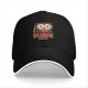 Black baseball cap with sushi heart graphic and text