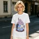 Oversized T-Shirt With Sleepy Baphomet Goat In Pajamas Print