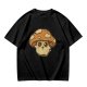 Olive Green T-Shirt With Cute Mushroom Skull Graphic