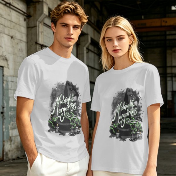 Midnight Margaritas Witch Themed Graphic T-Shirt