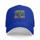 Black baseball cap with 'I Come With Problems Not Solutions' retro graphic