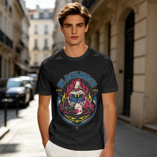 Black Mage Vivi Graphic Tee for Final Fantasy Fans