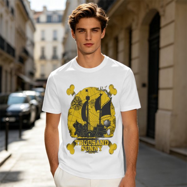 One Piece Thousand Sunny Pirate Ship Graphic T-Shirt