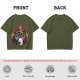 Olive T-shirt with Final Fantasy Vivi and Moogle Fire Artwork