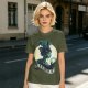 Olive Witch Graphic T-Shirt With Winged Monkey And Crystal Ball