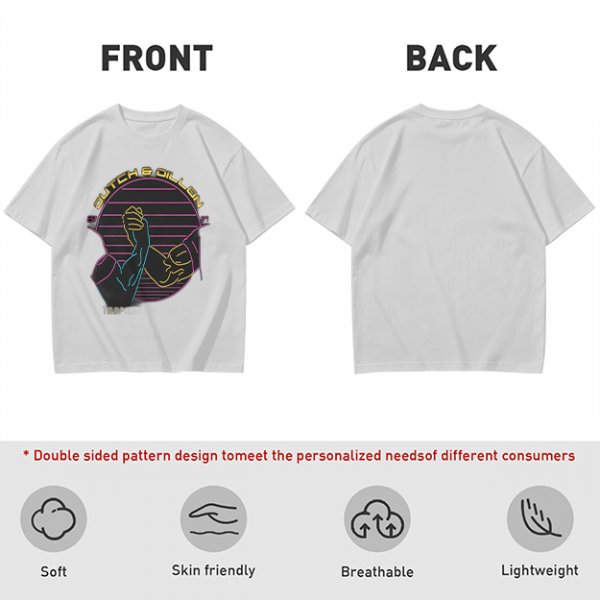 Olive T-Shirt With Dutch & Dillon Arm Wrestling Neon Graphic