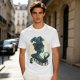 Olive Witch Graphic T-Shirt With Winged Monkey And Crystal Ball