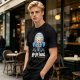 Olive green t-shirt with Appa graphic and 'yip yip travel' text