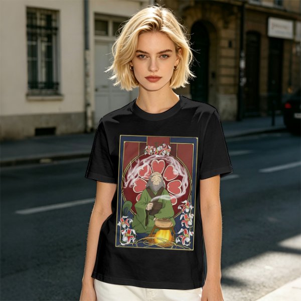 Olive Green T-Shirt Featuring Iroh from Avatar: The Last Airbender