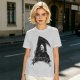 Olive Grim Reaper Graphic T-Shirt With Sooner Than You Think Text