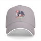 Black baseball cap with retro lifeguard graphic print