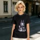 Olive T-shirt with Maleficent Glitch Art Print